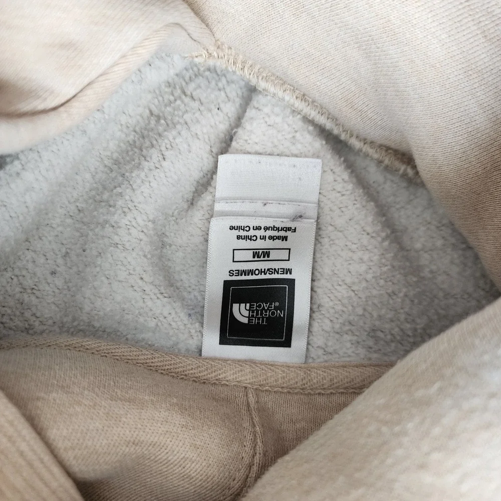 ⭐️ The North Face Mens Half Dome Pullover Hoodie Beige Oatmeal Logo Sweatshirt M